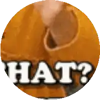 a close up of a person 's face with the word hat written on it