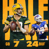 Buffalo Bills (24) Vs. Green Bay Packers (7) Half-time Break GIF - Nfl National Football League Football League GIFs