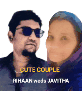 a picture of a man and a woman with the caption cute couple
