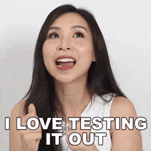 I Love Testing It Out Tina Yong GIF - I Love Testing It Out Tina Yong I Enjoy Trying It Out GIFs