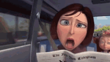 Shocked Newspaper GIF - Shocked Newspaper Bee Movie GIFs
