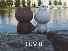 brown and cony love hand holding holds hands luv u
