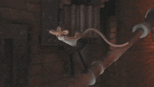 a cartoon character is standing on a pipe
