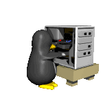 Pinguin Computer Sticker