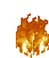 Minecraft Fire Sticker - Minecraft Fire Pixel Stickers