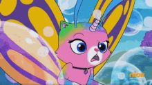 Rbuk Rainbow Butterfly Unicorn Kitty Cartoon GIF