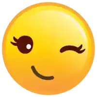 a yellow smiley face with a wink on it 's face