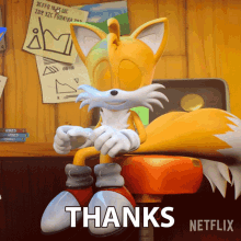 Thanks Tails GIF - Thanks Tails Sonic Prime GIFs