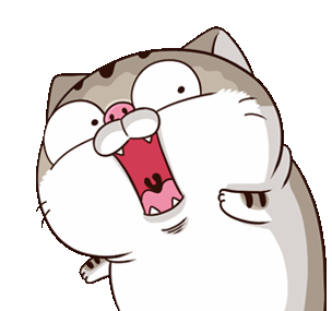 Ami Fat Cat Shocked Sticker - Ami Fat Cat Shocked What Stickers