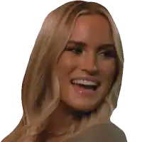 a close up of a woman laughing with her mouth open