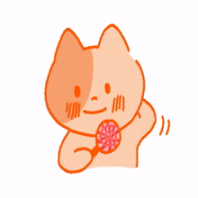animals orange cat candy cute