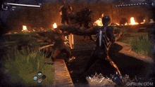 a video game is being played and the website gifrun.com is visible