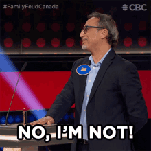 No Im Not Family Feud Canada GIF - No Im Not Family Feud Canada Nope GIFs