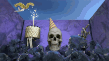 Birthday Skeleton GIF - Birthday Skeleton Cake GIFs