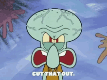 Angry Squidward GIF - Angry Squidward Cut That Out GIFs