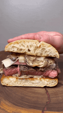 Mushroom Swiss Steak Sandwich Food GIF