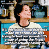 ross made up because he was trying to fool our parents