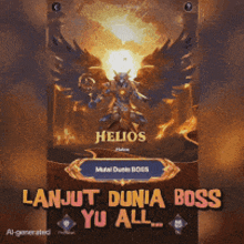 a screenshot of a video game that says helios