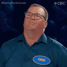 Stifled Laughter Chris GIF - Stifled Laughter Chris Family Feud Canada GIFs