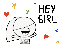 Minka Hey Sticker - Minka Hey Hey Girl Stickers