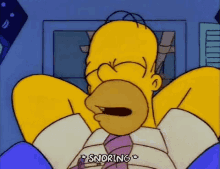 Homer Simpson Snoring GIF