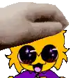 a cartoon character wearing a hat and sunglasses is holding a donut .