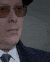 a man in a suit and tie wearing sunglasses