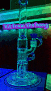 a bong with the words hit from the bong written above it