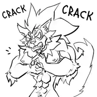 a black and white drawing of a werewolf with the words crack written above it