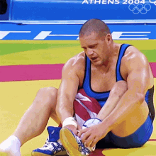 taking off shoes rulon gardner wrestling greco roman shoes off