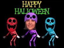 Happy Halloween Skeleton GIF
