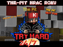 a poster for the pit hrac roku shows a man holding a video game controller