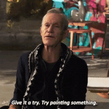 Carl Manfred Paint Something GIF - Carl Manfred Paint Something Dbh GIFs