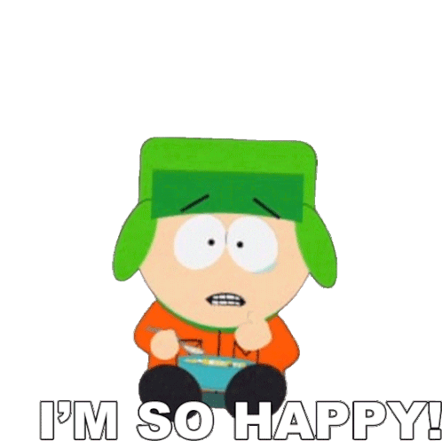 Im So Happy Kyle Broflovski Sticker - Im So Happy Kyle Broflovski South Park Stickers