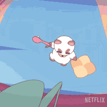 Throwing A Pillow Puppycat GIF - Throwing A Pillow Puppycat Bee And Puppycat GIFs