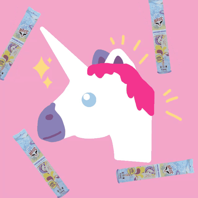 Unicorn Kisses Milk Magic Straw