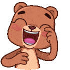 Bear Laughing Sticker
