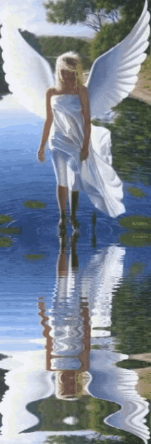 Fantasy Angel GIF - Fantasy Angel Walk On Water GIFs