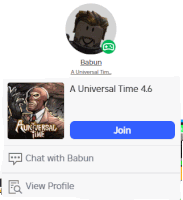 a screenshot of babun 's profile with a universal time 4.6