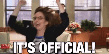 Its Official GIF - Tina Fey Its Official 30rock GIFs