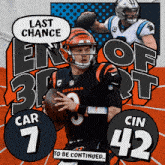 Cincinnati Bengals (42) Vs. Carolina Panthers (7) Third-fourth Quarter Break GIF - Nfl National Football League Football League GIFs