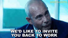Wed Like To Invite You Back To Work Derek Channing GIF - Wed Like To Invite You Back To Work Derek Channing Wentworth GIFs