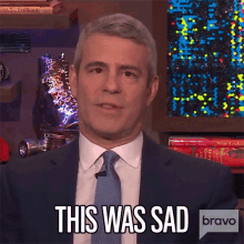 This Was Sad Andy Cohen GIF - This Was Sad Andy Cohen Watch What Happens Live With Andy Cohen GIFs