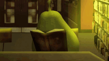 Pear Reading Book GIF - Pear Reading Book Who Is There GIFs