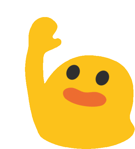 Emoji Raises Hand Sticker - The Blobs Live On Waving Hey Stickers