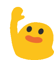Emoji Raises Hand Sticker - The Blobs Live On Waving Hey Stickers