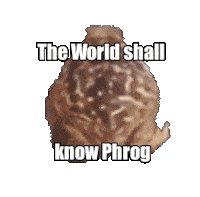 Frog Phrog Sticker - Frog Phrog The World Shall Know Pain Stickers