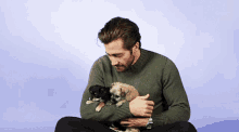 Jake Gyllenhaal Puppies GIF - Jake Gyllenhaal Puppies Dog Lover GIFs