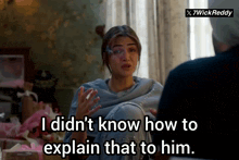 a woman smoking a cigarette with the words i did n't know how to explain that to him