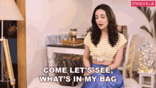 come lets see whats in my bag sanaya irani pinkvilla lets look inside my bag take a look whats in my bag